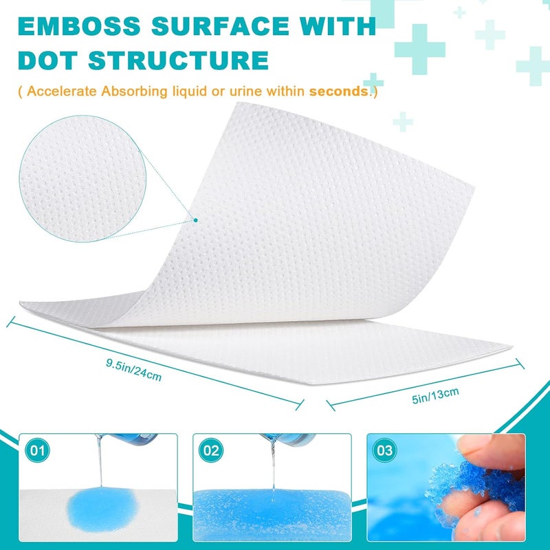 OUMEE 40 Count Absorbent Commode Pads for Bedside Commode Bucket, Commode Liners Pads with Absorbent Gel, Potty Liner Pads for Adults Portable Toilet Bags Bedpans - Image 3